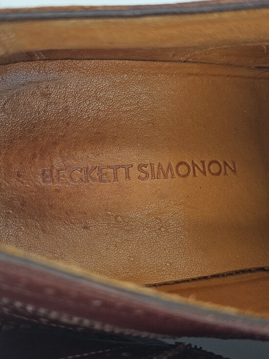 Beckett Simonon Wingtip Brogue Oxford Brown Leather Dress Shoes Men\'s Size 12 main image 12